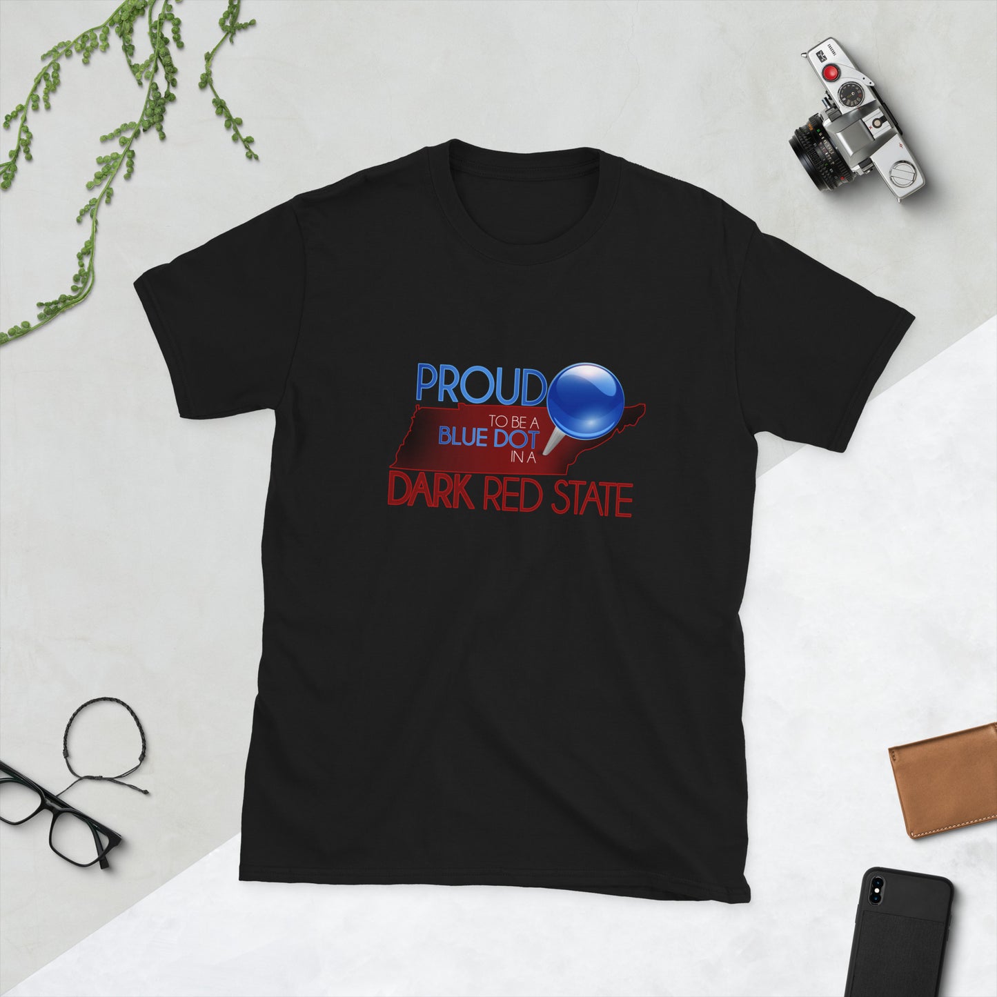 Proud to be a Blue Dot in Dark Red TN Unisex T-Shirt